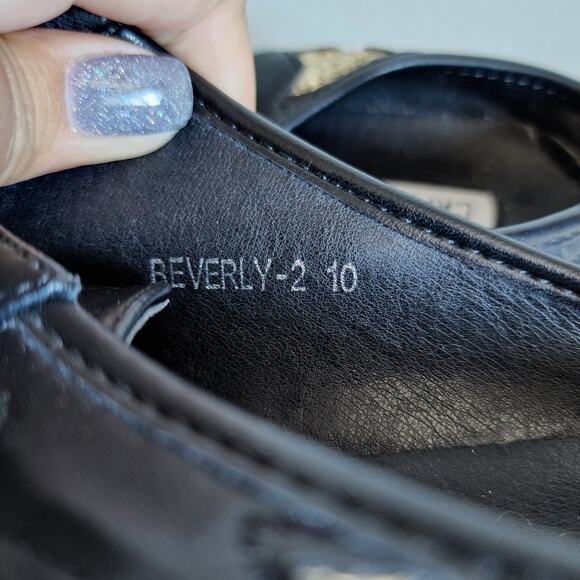 Cape Robbin Beverly2 Slip On Sneakers Black Gold Star Size 10 - Picture 4 of 10